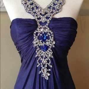 NWT! Amelia Couture Navy Blue Prom Formal Dress